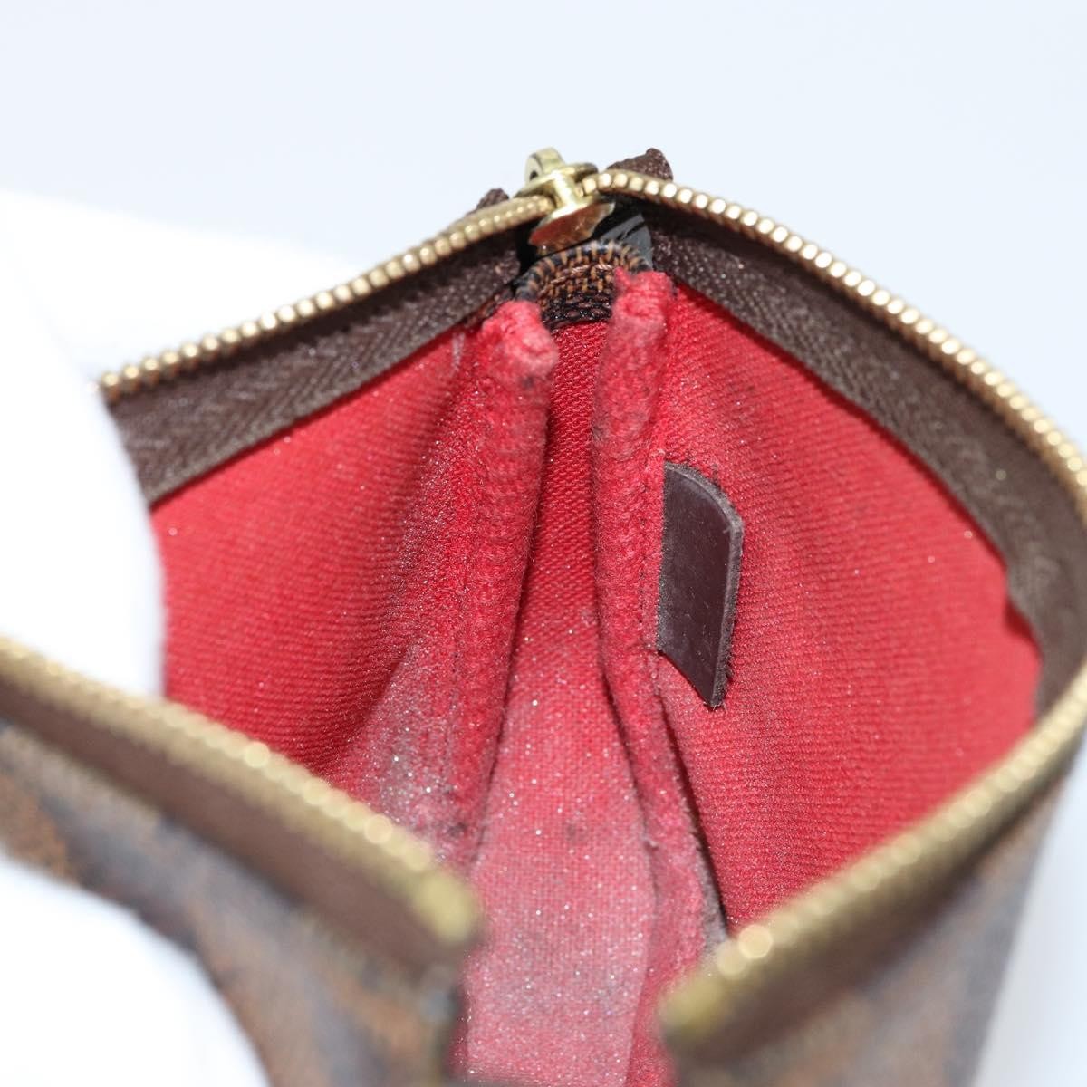 Louis Vuitton LOUIS VUITTON Damier Ebene Mini Pochette Accessoires Pouch N58009 LV Authentic 156078 Bag