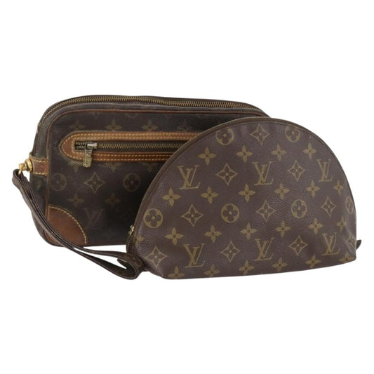 Louis Vuitton LOUIS VUITTON Monogram Pouch Clutch Bag 2 Set LV Authentic bs34068