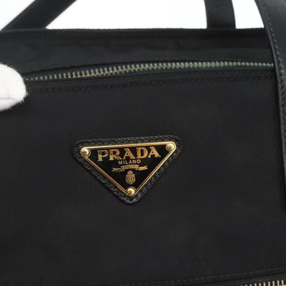 Prada PRADA Tote Bag Nylon 2way Black Gold Authentic ep12892