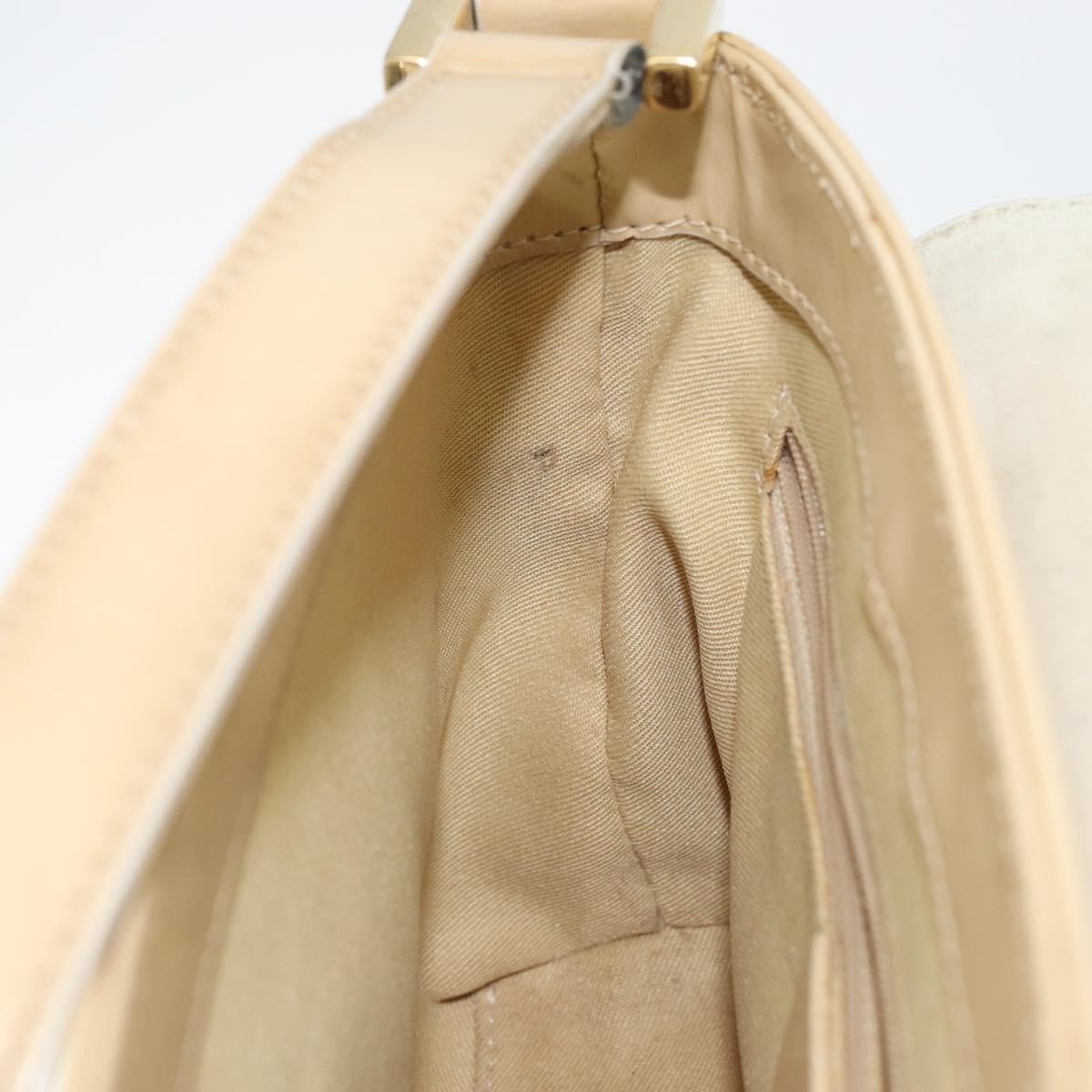 Gucci GUCCI Shoulder Bag Patent leather Beige Gold 007 2113 0278 Authentic bs30927