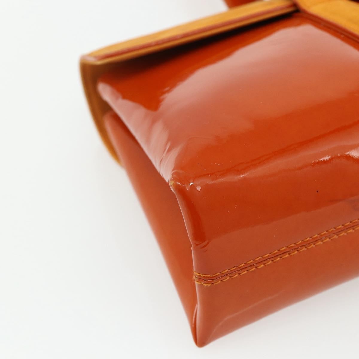 Bvlgari BVLGARI Shoulder Bag Patent leather Orange Silver Authentic BA12153A