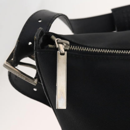 Gucci GUCCI Shoulder Bag Canvas Black Silver Authentic BA11545