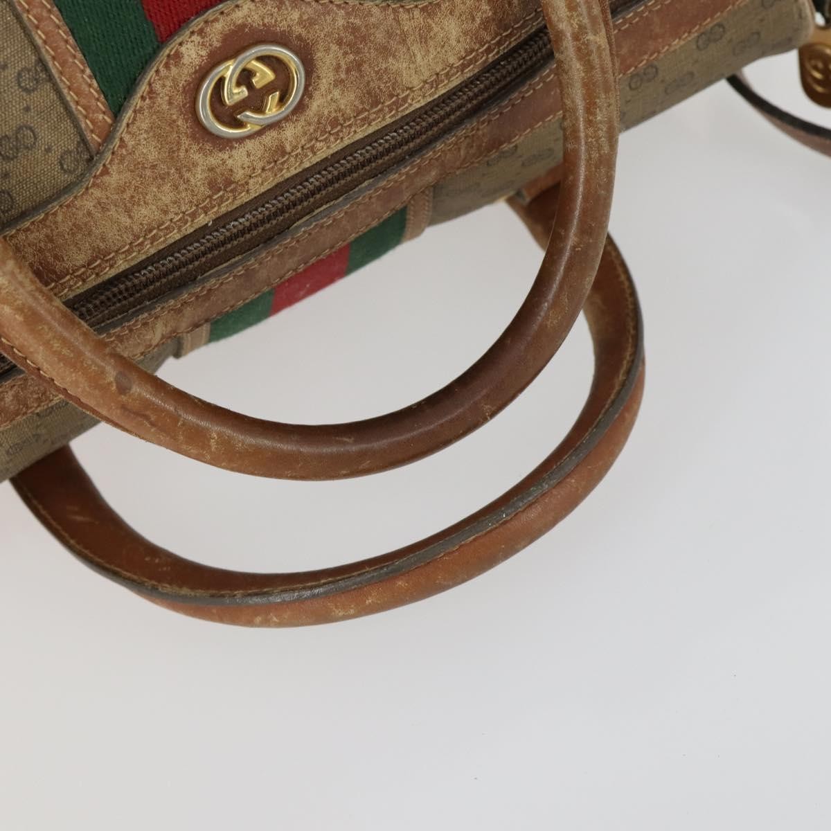 Gucci GUCCI Micro GG Supreme Web Sherry Line Bag PVC Beige 002 58 4422 Authentic 160595