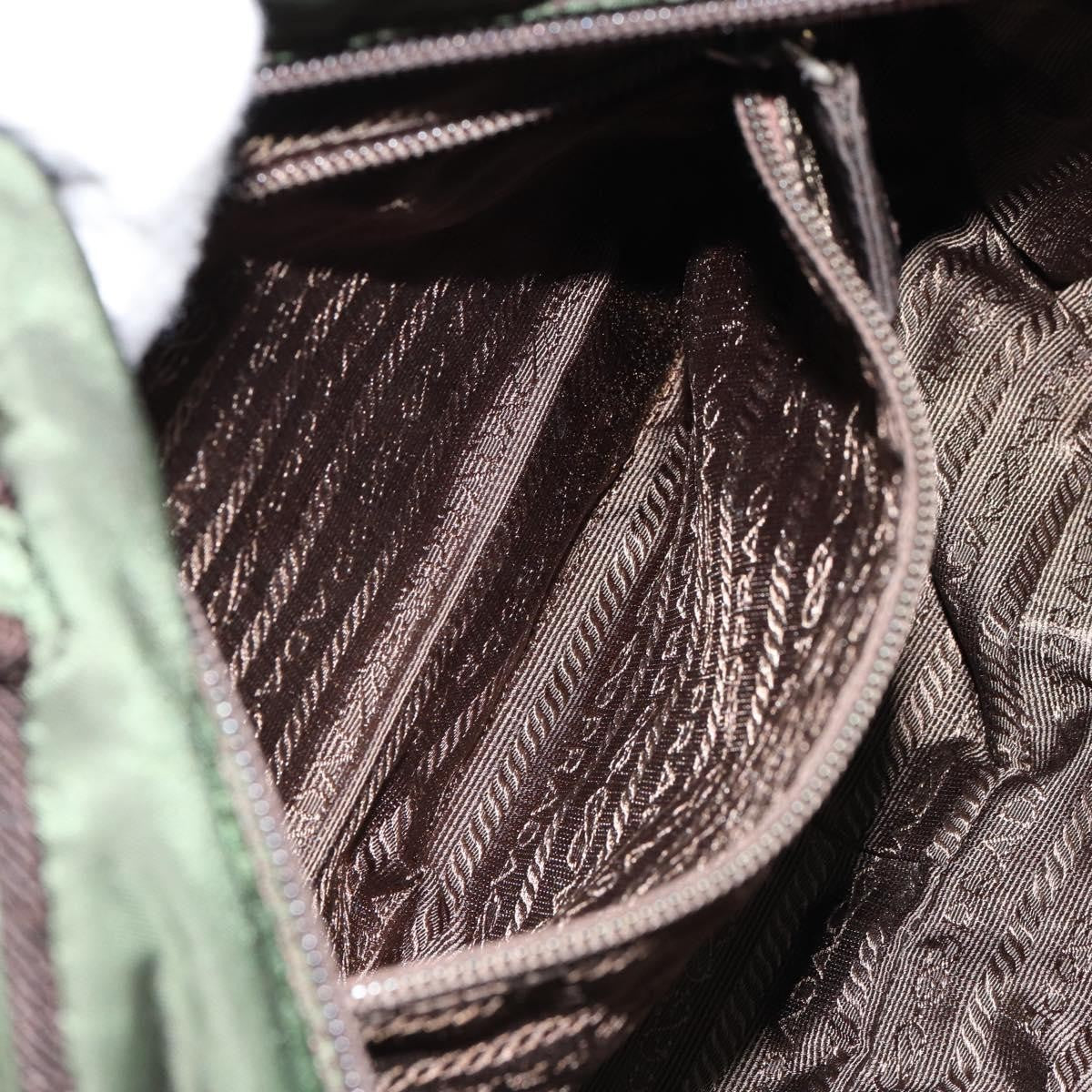 Prada PRADA Hand Bag Nylon Green Authentic 153060