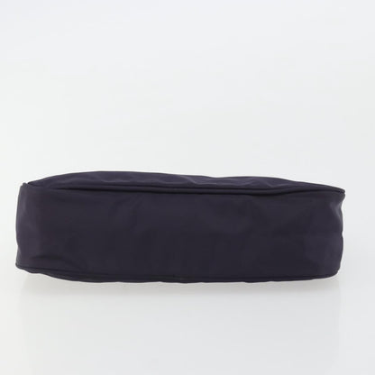 Prada PRADA Pouch Hand Bag Nylon Purple Silver Authentic 175303