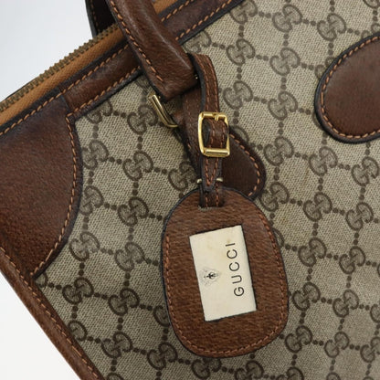 Gucci GUCCI GG Supreme Boston Bag PVC Old Gucci Beige Gold Authentic 158499