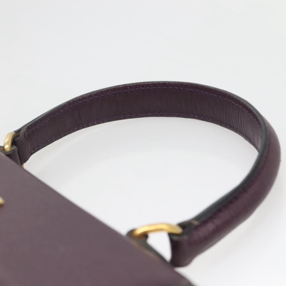 Celine CELINE Hand Bag Leather Purple Authentic 114282