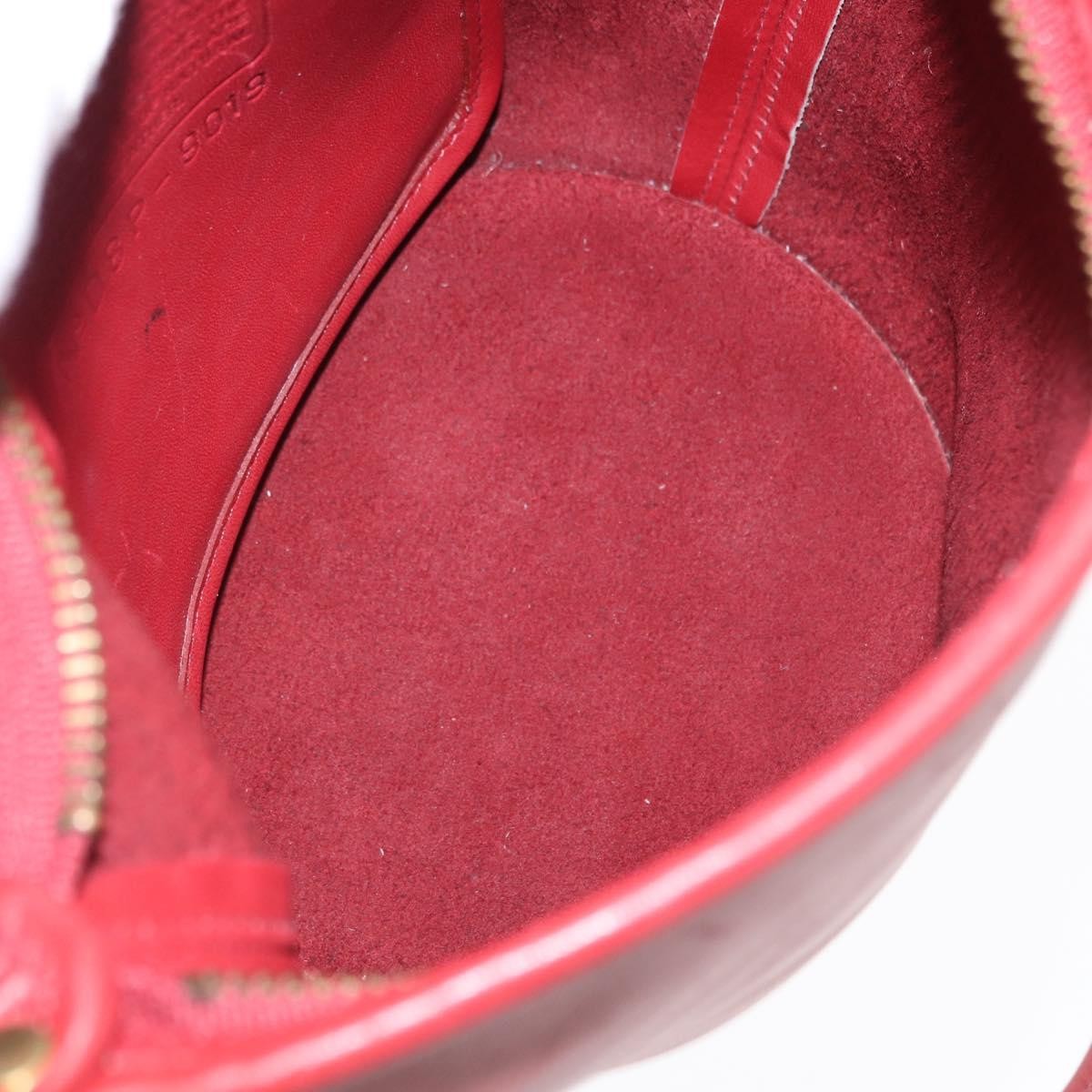 Coach Coach Shoulder Bag Leather Red Gold Authentic 162414