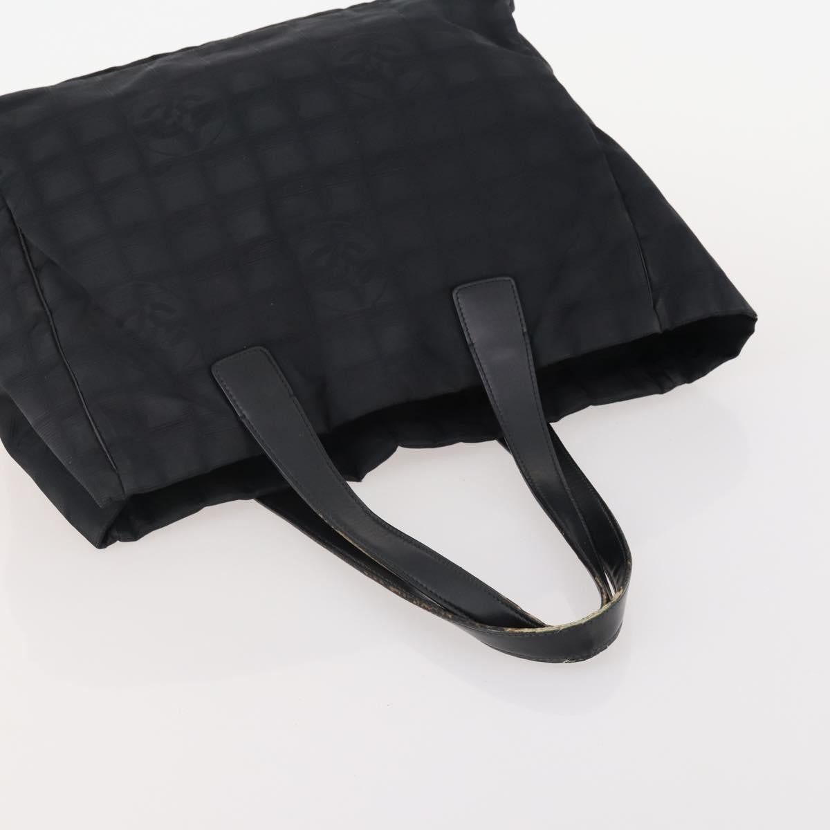 Chanel CHANEL New Travel line Tote Bag Nylon 3 Set Black CC Authentic BA12665