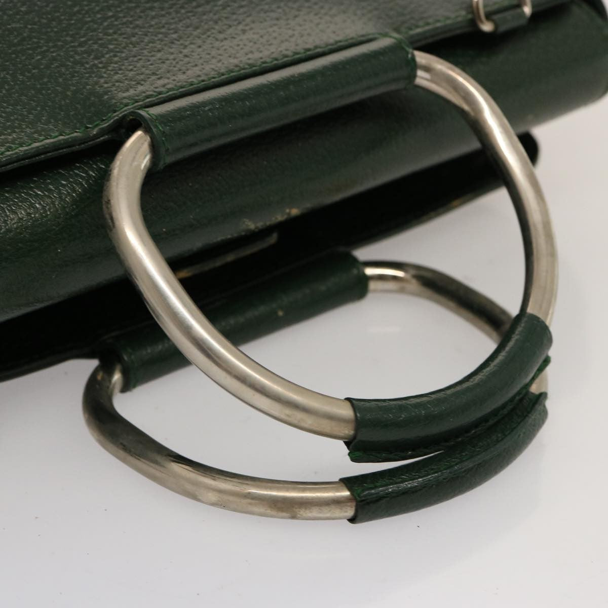 Gucci GUCCI Hand Bag Leather Green 000 2058 0307 Authentic 75505