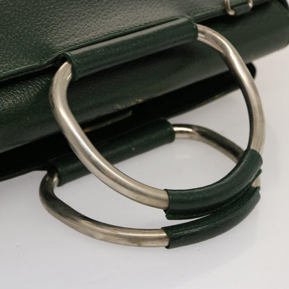 Gucci GUCCI Hand Bag Leather Green 000 2058 0307 Authentic 75505