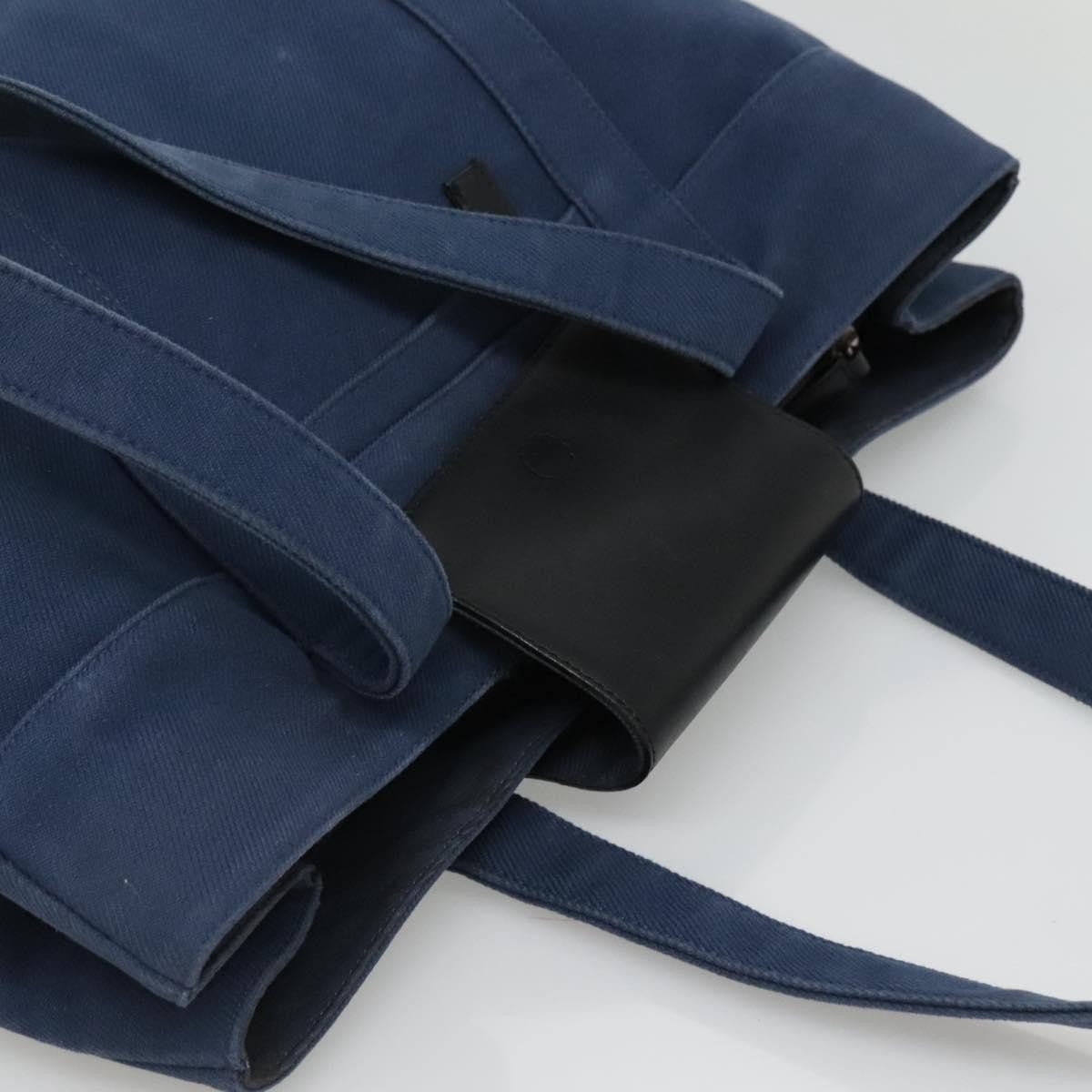 Burberry BURBERRY Blue Label Tote Bag Canvas Blue Authentic ti2869