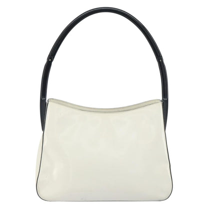 Prada PRADA Shoulder Bag Patent leather White Silver Authentic 162846