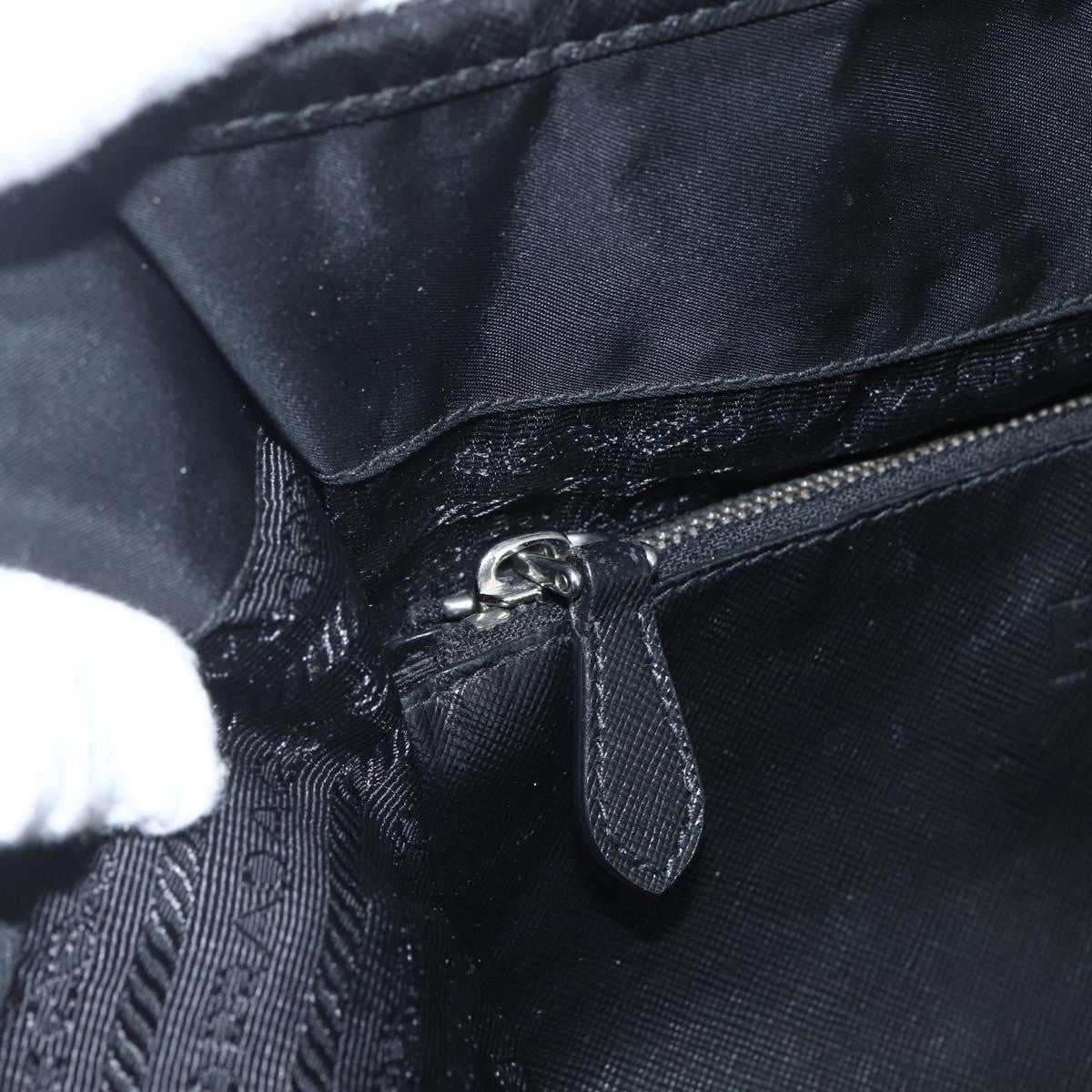 Prada PRADA Tote Bag Nylon Black Silver Authentic 160717