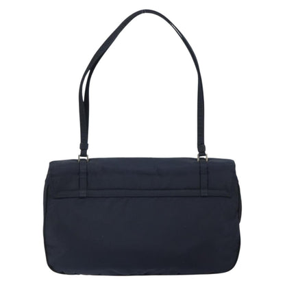 Prada PRADA Shoulder Bag Nylon Navy Silver Authentic 162420