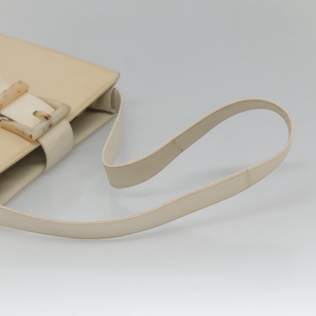 Prada PRADA Shoulder Bag Nylon Leather White Silver Authentic bs26362