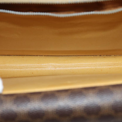 Celine CELINE Macadam Canvas Hand Bag PVC Brown Authentic 76088