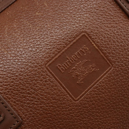 Burberrys Burberrys Hand Bag Leather Brown Gold Authentic ka3026