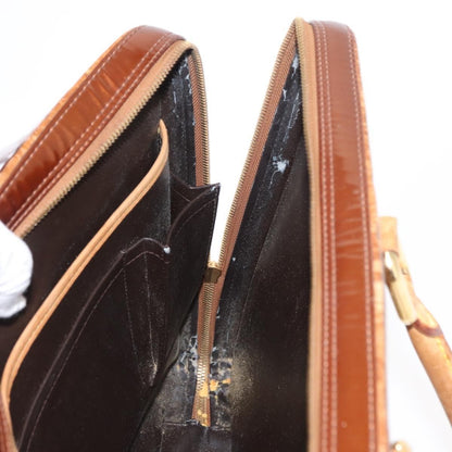 Louis Vuitton LOUIS VUITTON Monogram Vernis Van Damme Hand Bag Bronze M91125 LV Authentic BA8606