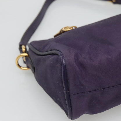 Prada PRADA Shoulder Bag Nylon Purple Gold Authentic 130933