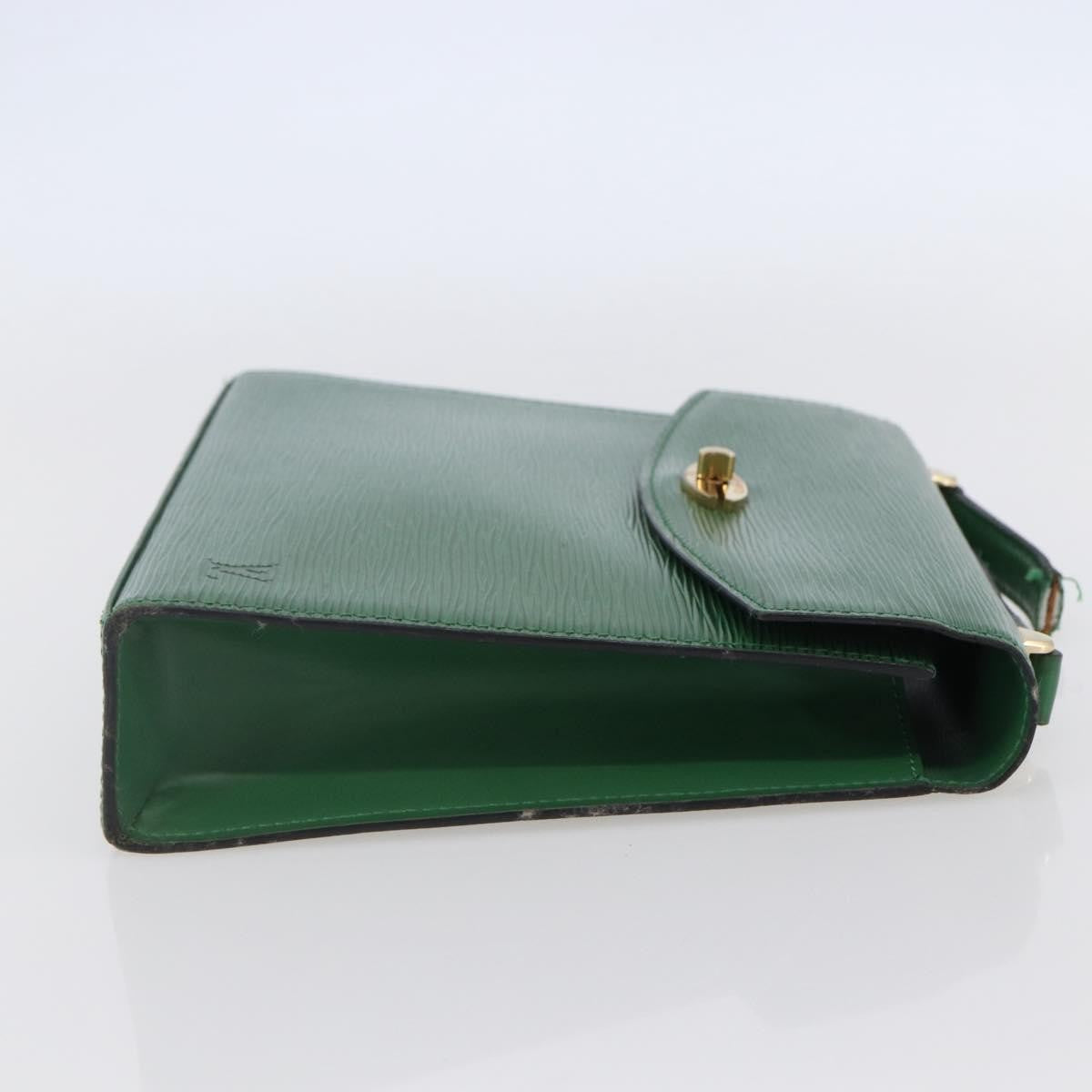 Louis Vuitton LOUIS VUITTON Epi Malesherbes Hand Bag Green M52374 LV Authentic 145346
