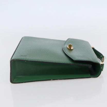 Louis Vuitton LOUIS VUITTON Epi Malesherbes Hand Bag Green M52374 LV Authentic 145346