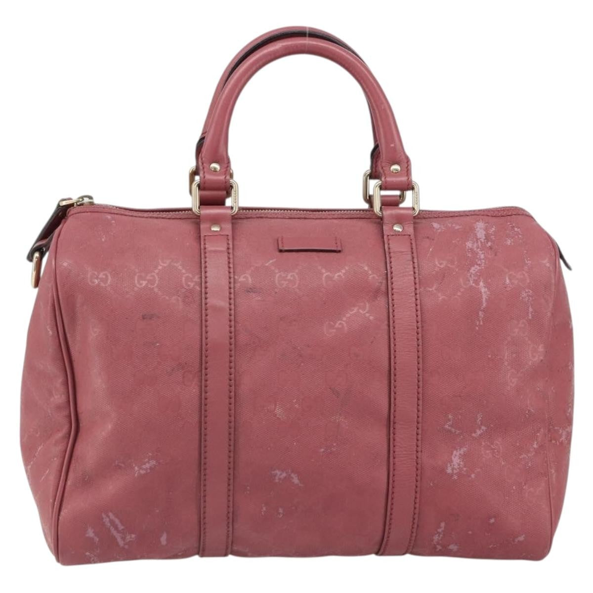 Gucci GUCCI GG Implementation Boston Bag PVC Gold Pink 193603 Authentic 166330