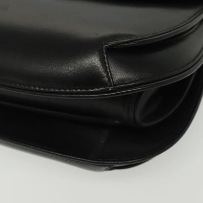 Gucci GUCCI Hand Bag Leather Black Gold 000 056 0004 Authentic ep10863