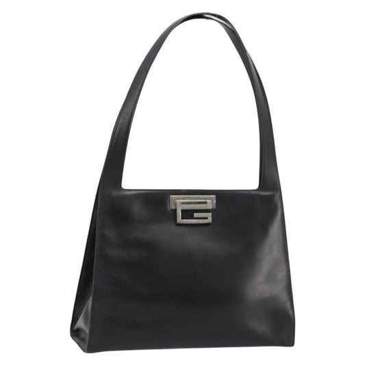 Gucci GUCCI Shoulder Bag Leather Black Silver 001 3038 Authentic 178252