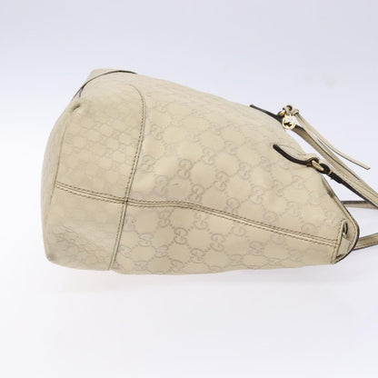 Gucci GUCCI GG Canvas Guccissima Hand Bag Leather White Gold 353120 Authentic bs29328