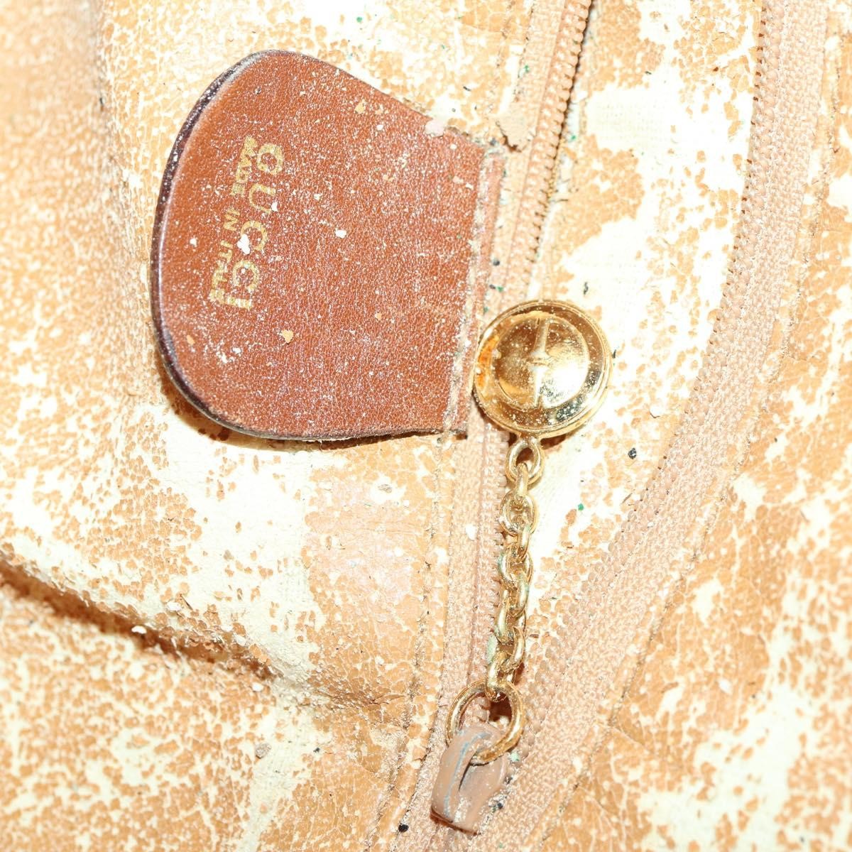 Gucci GUCCI Bamboo Hand Bag Leather 2way Brown Gold 001 1577 2615 Authentic 166632
