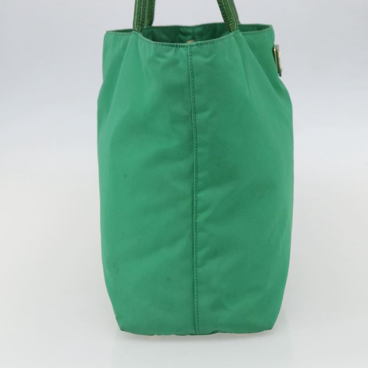 Prada PRADA Tote Bag Nylon Green Gold Authentic 155942