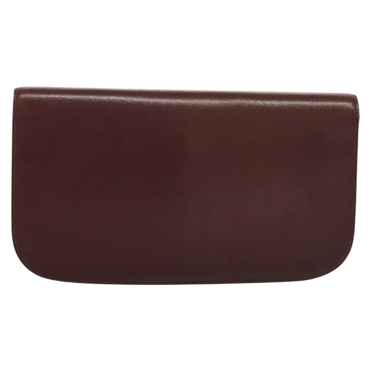 Celine CELINE Macadam Canvas Pouch Clutch Bag 2 Set Brown Authentic yk18950