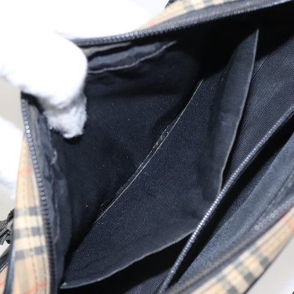 Burberry BURBERRY Nova Check Tote Bag Canvas Leather Beige Black Authentic 100692