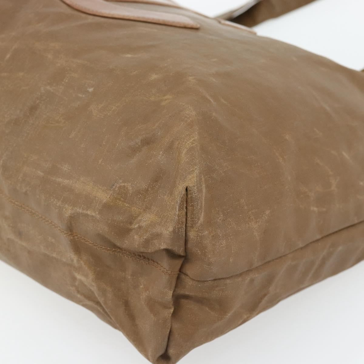 Chanel CHANEL Tote Bag Coated Canvas Brown CC Authentic bs35205