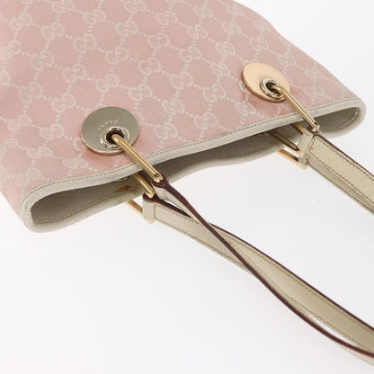 Gucci GUCCI GG Canvas Tote Bag Pink Gold 120840 Authentic 159575