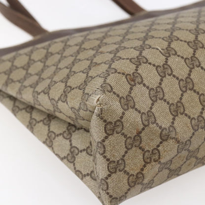 Gucci GUCCI GG Supreme Tote Bag PVC Beige 156 02 109 Authentic bs30092