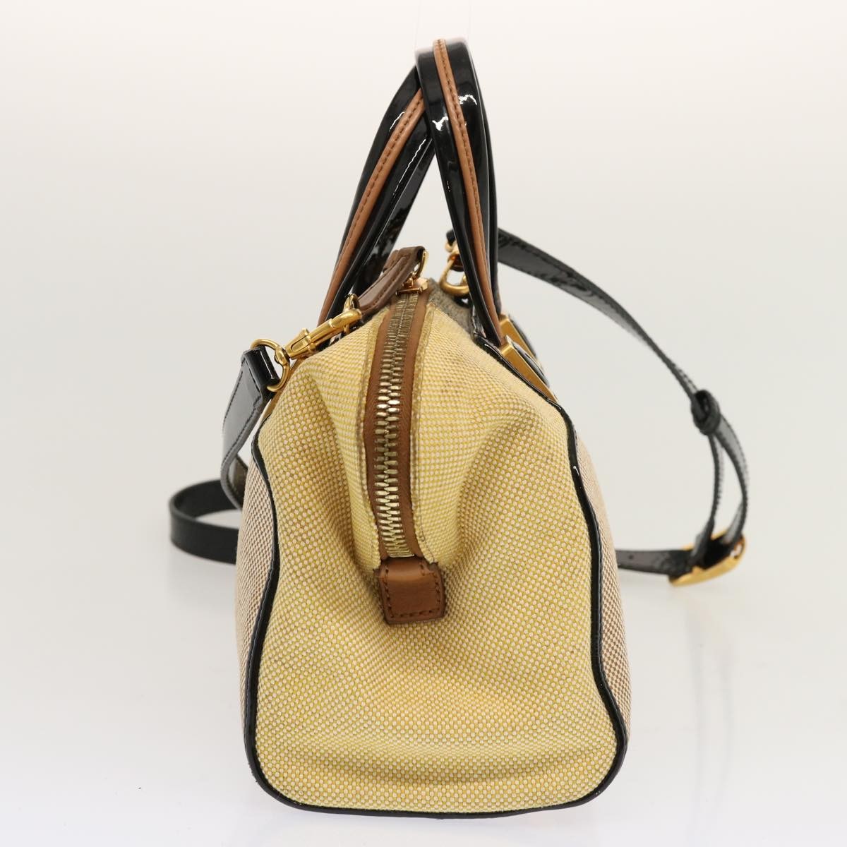 Fendi FENDI Hand Bag Canvas 2way Beige Authentic 70343