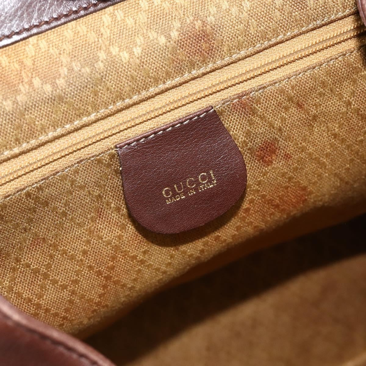Gucci GUCCI Bamboo Backpack Leather Brown Gold 003 58 0016 Authentic 178057 Bag