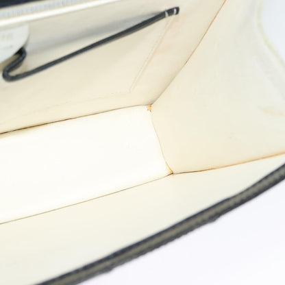 Celine CELINE Shoulder Bag Leather White Navy gold Authentic 127598