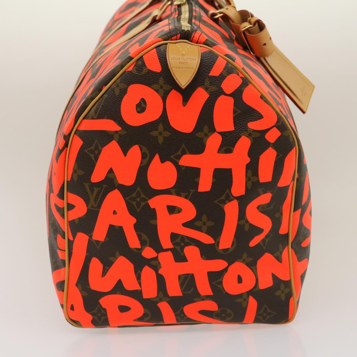 Louis Vuitton LOUIS VUITTON Monogram Graffiti Keepall 50 Boston Bag Orange M93699 Authentic 29908SV