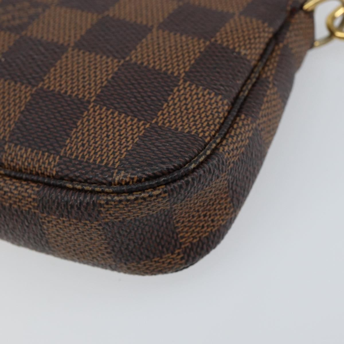 Louis Vuitton LOUIS VUITTON Damier Ebene Mini Pochette Accessoires Pouch N58009 LV Authentic 156078 Bag