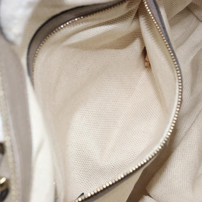 Gucci GUCCI Soho Hand Bag Leather Gray Gold 282307 Authentic 156415