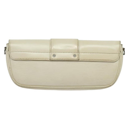 Louis Vuitton LOUIS VUITTON Epi Pochette Montaigne Bag White Yvoire M5929J LV Authentic ep9537