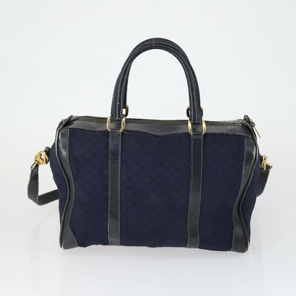 Gucci GUCCI Micro GG Canvas GG Micro Supreme Bag Leather 3 Set Navy Brown Authentic fm5061