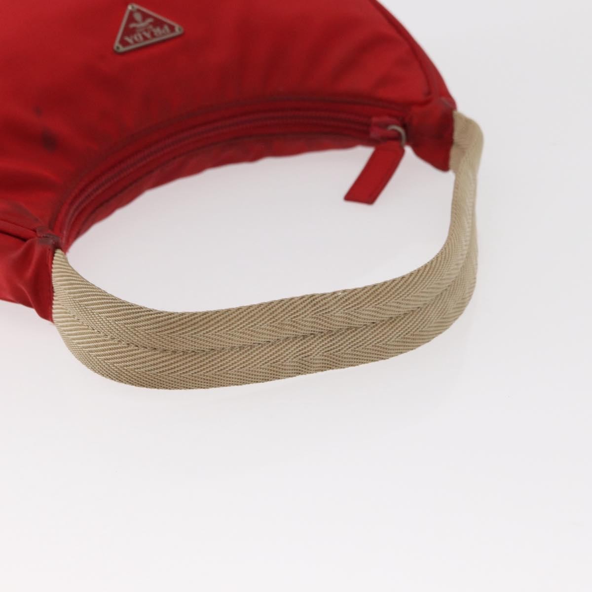 Prada PRADA Hand Bag Nylon Red Authentic 153880