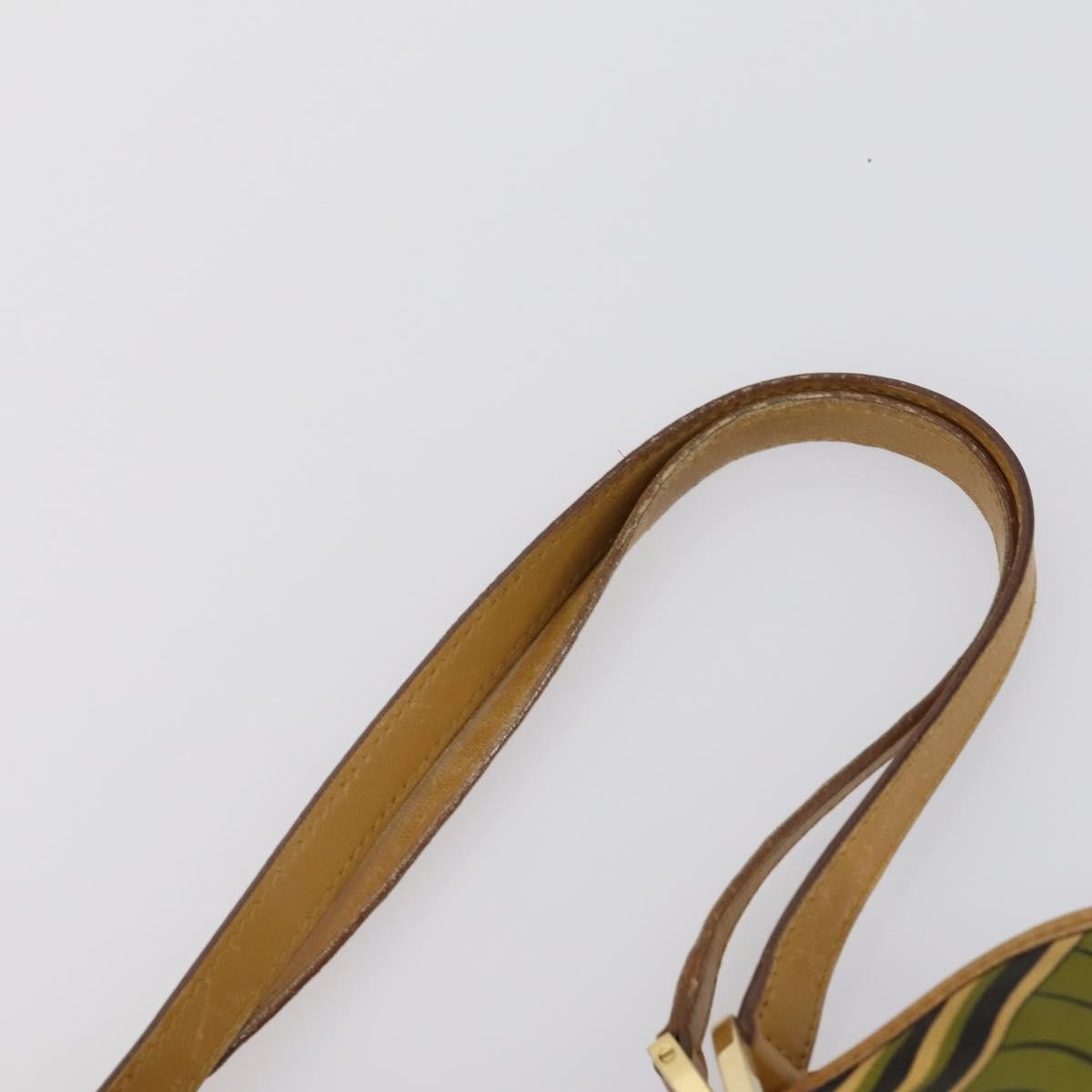Gucci GUCCI Hand Bag Canvas nylon 4 Set Beige Black Green Authentic bs30536