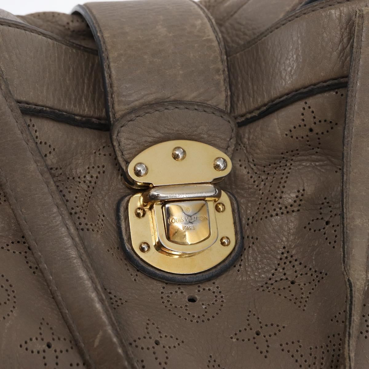 Louis Vuitton LOUIS VUITTON Mahina Shiels PM Hand Bag Leather Opal M93084 LV Authentic BA10353