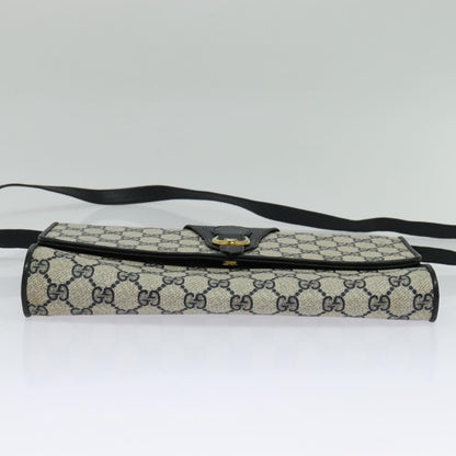 Gucci GUCCI GG Supreme Shoulder Bag PVC Navy Gold Authentic ep10523