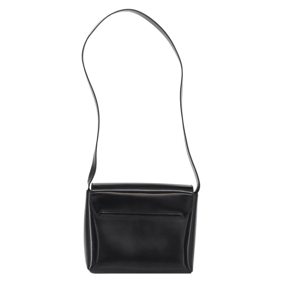 Gucci GUCCI Shoulder Bag Patent leather Black Gold 007 3444 0282 Authentic ti3515